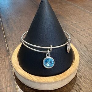 Alex and Ani March Birthstone (Aquamarine) Charm Expandable Bracelet